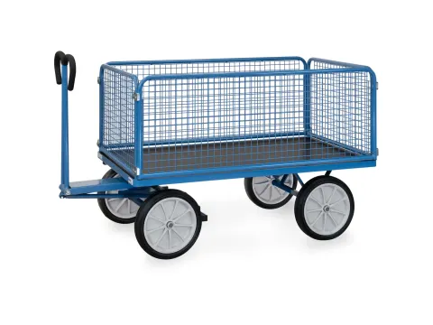 Handtrekwagens 6435v 1000kg 1600x900mm Draadgaas Massief Rubber