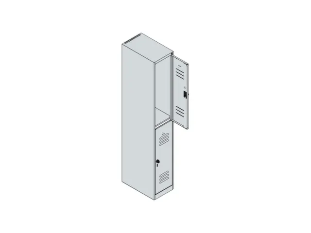 dubbeldekse locker,HxBxD 1850x300x500mm,1x2vak.,vak B 300mm