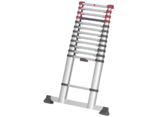 telescopische aanlegladder,13,sporten,balk L 3,8m,aluminium - 1