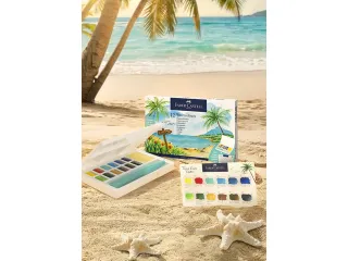 Waterverf Faber-Castell box 12 kleuren en waterpenseel - 5