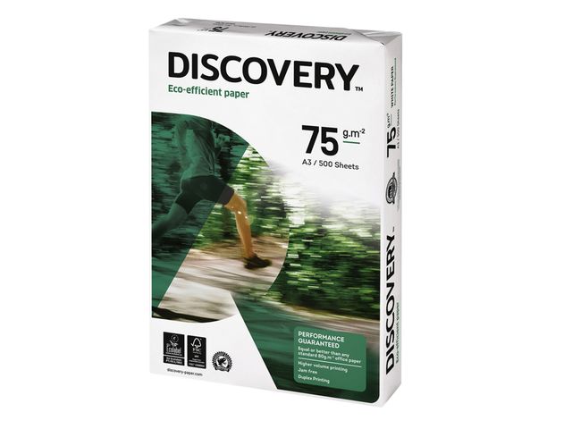 Kopieerpapier Discovery A3 75 gram Wit 500vel | A3PapierOnline.nl