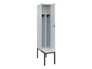 locker met bank,voor scheiding van kleding,HxBxD 2120x400x815mm,1vak - 1