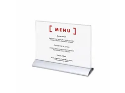 Menukaarthouder IEZZY liggend A4 aluminium voet