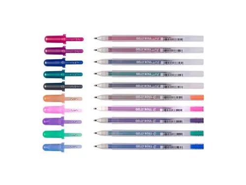 Gelschrijver Sakura Gelly Roll 0.7mm Gold & Silver Shadow 10 stuks