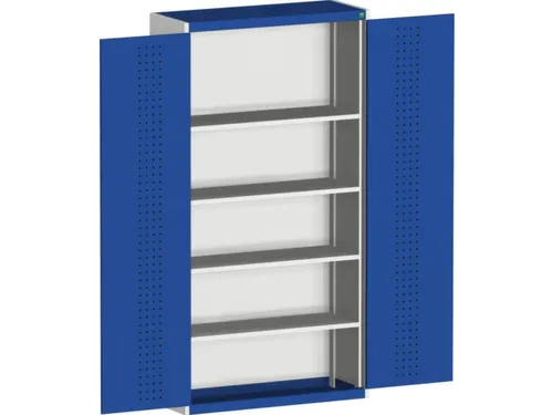 kast met geperforeerde platen,HxBxD 2000x1050x400mm,4xStalen bodem