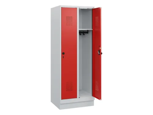 schoollocker,HxBxD 1630x600x500mm,2vak,vak B 300mm,draaigrendel,sokkel