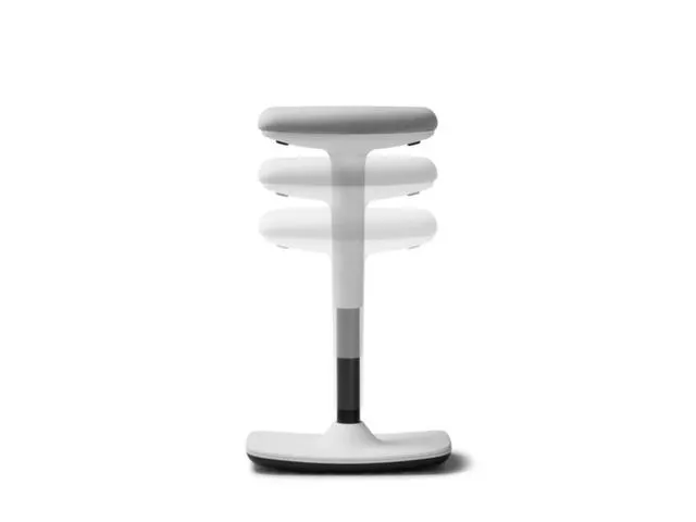 tabouret pivotant assise assise tissu gris assise H 500-750mm