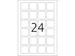 HERMA 10108 Verwijderbare etiketten A4 40x40mm Wit 600 stuks
