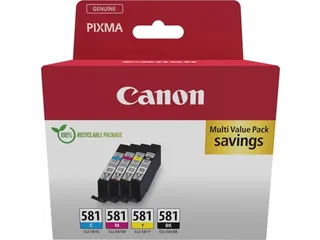 inktcartridge CLI-581, 200 - 250 pagina's, OEM 2103C006, 4 kleuren - 2