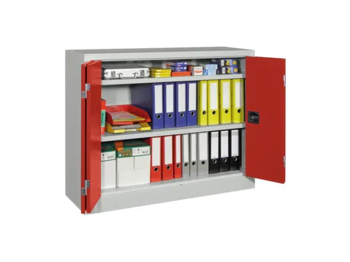 Ruime Vouwdeurkast 1000x1200x400mm 2legborden Ral7035 Front Ral3000