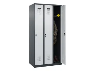 locker,HxBxD 1850x900x500mm,3vak,vak B 300mm,draaigrendel - 1