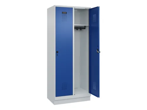 locker,HxBxD 1950x800x500mm,2vak,vak B 400mm,draaigrendel,sokkel