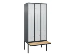 Z-garderobekast,HxBxD 2120x900x815mm,6vak,vak B 300mm,cil.-slot
