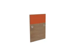 baliepaneel,v. bureau,aanbouw links,B 800mm,NT-cherry,BN3012-oranje