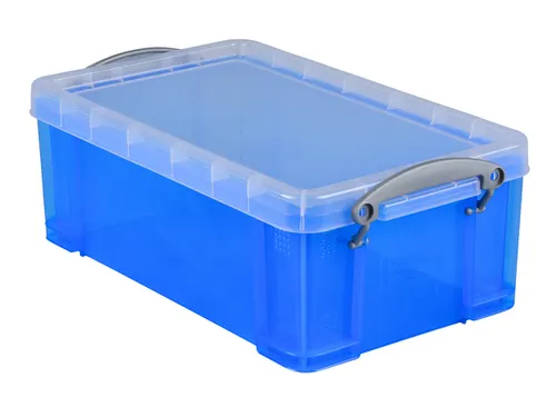 Opbergbox Really Useful 5 liter 340x200x125mm transparant blauw