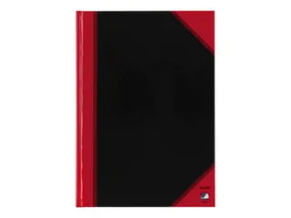 Notitieboek Bantex zwart/rood A4 lijn 70gr 96vel - 2