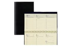 Agenda 2027 Brepols Omniplan Calpe spirale 7 jours/2 pages noir