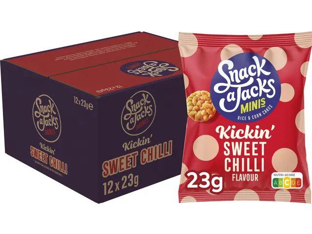 Mini rijstwafels Snack-a-Jacks sweet chili