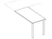 table de rallonge,haut. régl.,HxlxP 720-840x600x600mm,Bl-blanc