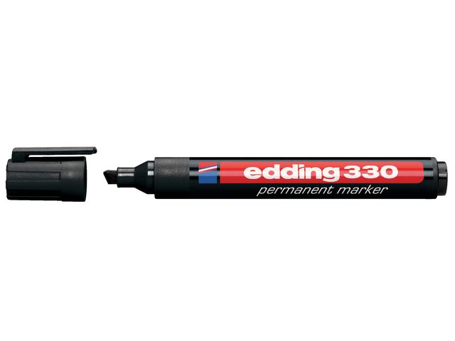 Viltstift Edding 330 Schuin Zwart 1-5mm | ViltstiftenShop.nl