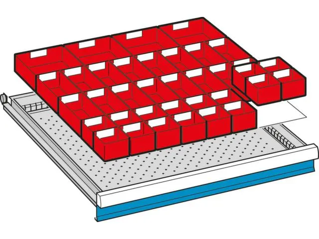 Compartimentage De Tiroir Pour Façade Hauteur 50Mm 16/16/4Godets L 71