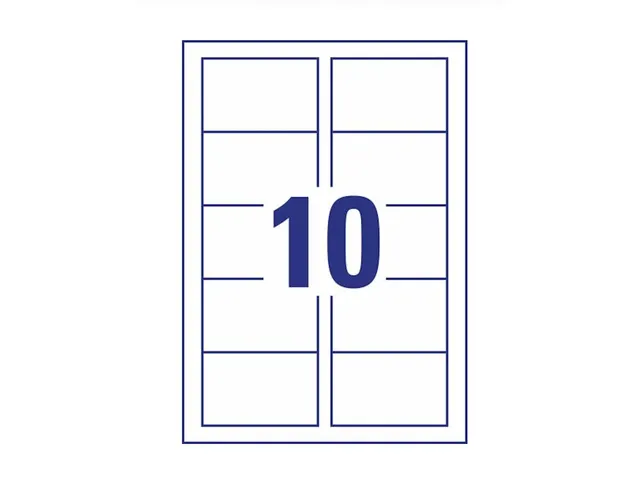 visitekaartjes Avery 85x54mm 220gr wit 25 vel 10 kaarten per vel