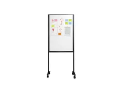 Verrijdbaar Workboard 120x75cm gelakt staal zwart profiel