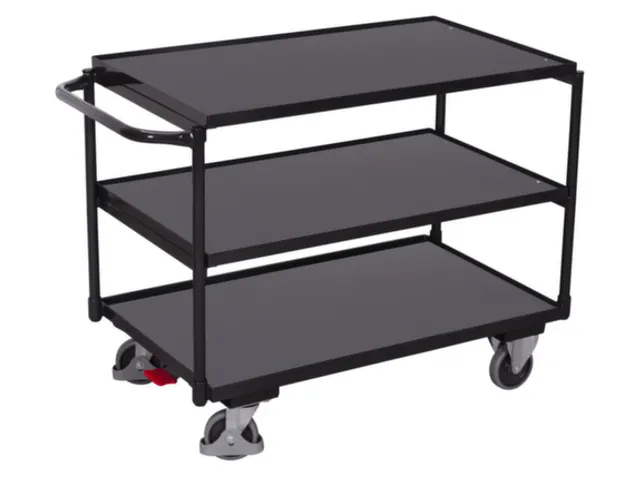 tafelwagen,draagverm. 250kg,3etage(s),laadvl. LxB 985x590mm,houtetage