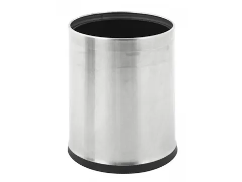 Dubbelwandige papierbak mat RVS rond 10 Liter