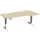In hoogte verstelbaar bureau in vrije vorm,HxBxD 630-1280x1800x1000mm