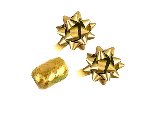 Polyband combi set goud cadeaulint 1 ei 2 rozetten