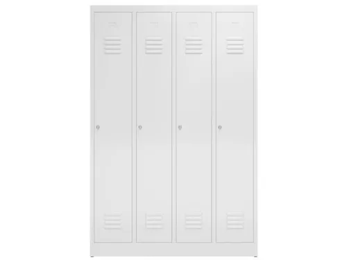 garderobekast 1800x1185x500mm 4vak klink sokkel romp RAL9003