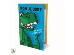 Uitnodiging Dinosaurus 13.5x9cm