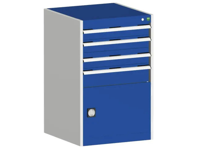 ladekast HxBxD 1000x650x525mm 4laden romp RAL7035 front RAL5010