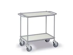 Universele Wagen 150kg 660x340mm 2 Etages Met Beugel Zilvergrijs