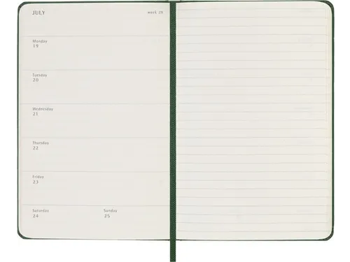 Agenda 2027 Moleskine 12M Weekly 7dag/1pagina pocket hc myrtle green