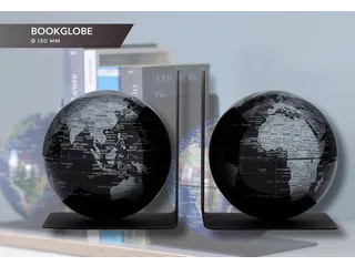 Boekensteun TROIKA met magnetische Wereldbol 13cm 2 stuks Zwart - 6