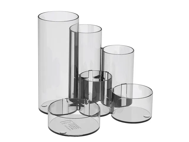 Pennenkoker MAUL Tubo helder transparant 6-vaks Ø15x12,5cm