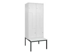 Z-garderobekast,HxBxD 2120x800x815mm,4vak,vak B 400mm,cil.-slot