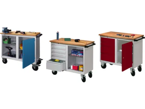 werkbank,HxBxD 840x2500x700mm,multiplexblad,RAL7035,front RAL7016