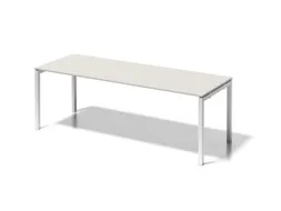 bureau HxBxD 740x2200x800mm blad grijswit 4-voeten verkeerswit