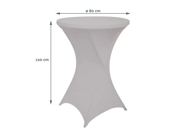 Housse de table haute BRASQ 80cm gris