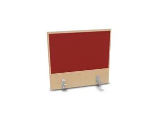 opzetpaneel,v. bureau,aanbouw achter,B 600mm,NE-esdoorn,BN4011-rood - 1
