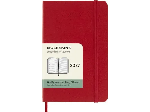Agenda 2027 Moleskine 12M Weekly 7dag/1pagina pocket hc scarlet red