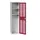 Lockerkast 2000x525x550mm 2 vakken, ventilatiedeur, RAL3004