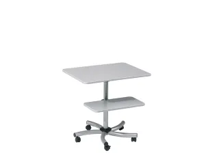 Mobiele werktafel Rocada 2 verstelbare bladen melamine grijs - 3