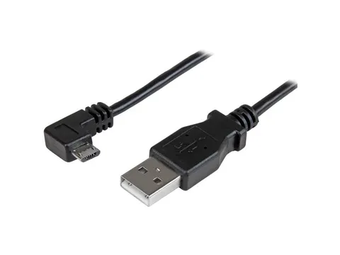 Micro-USB Oplaad en sync kabel M/M rechtsgehoekte Micro-USB 24 AWG 0.5