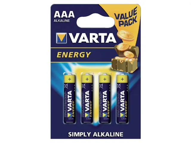 Batterij Varta Energy 4x AAA Alkaline 1.5V