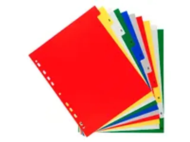 OUTLET Bedrukte tabbladen numeriek assorti PP A4+ 10-delig 1-10 11-gaa