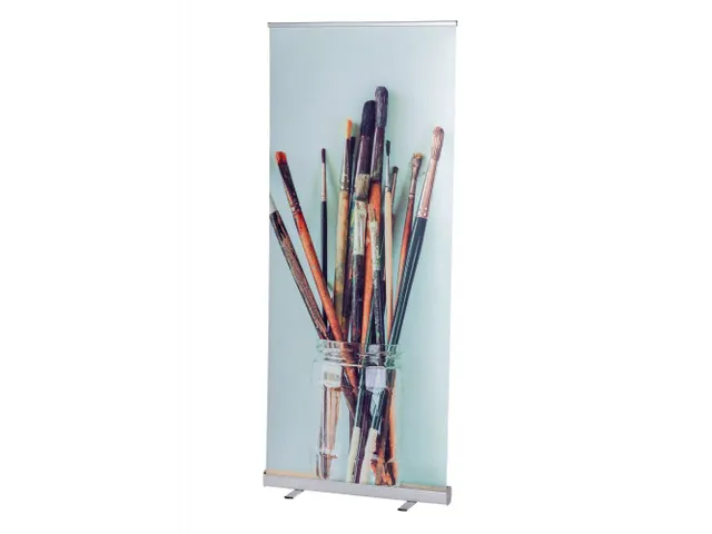 Roll up banner Budget 80x200cm Zilver